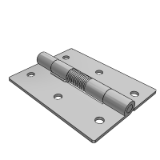 GAFERD - Spring butterfly hinge - flat - round hole dislocation/taper hole
