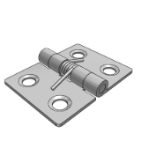 GAFERE - Spring butterfly hinge - flat - round hole dislocation/taper hole