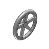 GDBBAU - Handwheel-handwheel with five round rims-handleless type-nylon type