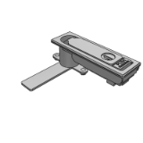 GAAXTFX - Flat lock - handle press rotary - square independent button - single point