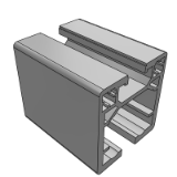 HA01 - Aluminum profile guard - push-pull door section - push-pull door accessories