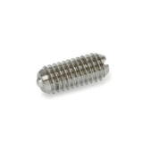05000763000 - Spring-loaded stainless steel thrust piece, ball with plain bearing, with slot