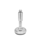 05001120000 - Stainless steel adjustable base with adjustment sleeve, covered thread and wrench flat at the bottom