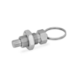 05001123000 - Stainless steel indexing plunger with pull ring, without indexing lock