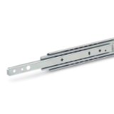 07000174000 - Telescopic rail with full extension and damped self-closing feature