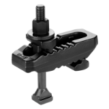 17000141000 - Clamp, toothed, with adjustable counterpart, with screw for T-slots