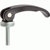 17000227000 - Eccentric quick clamping lever with screw, adjustable, steel