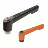 18000322000 - Zinc die-cast clamping lever nut, adjustable, slim design