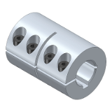 WSR460-RF - Slotted Shaft Coupling - with keyway - stainless steel version