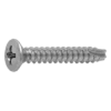 21000002 - Steel(+) Round countersunk Tapping Screw(2 with slot, B-1))