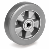 62ESDSC - ESD 'TR Roll' polyurethane wheels, electrical resistance <10^9 Ohm, aluminium centr