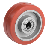 Silicone rubber wheels for high temperatures, aluminium centre