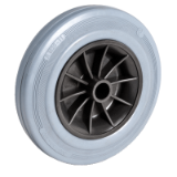 22PPCB - Standard rubber wheels, polypropylene centre, plain bore