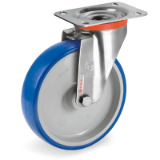 SRP/NLX - Thermoplastic rubber wheels, swivel top plate bracket type "NLX"