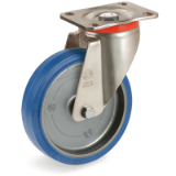 SIGMA ELASTIC rubber wheels, medium-heavy duty (P) brackets