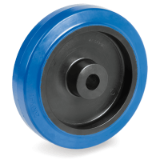 73AECB - "SIGMA ELASTIC" rubber wheels, polyamide 6 centre, plain bore