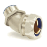 45 Angled Stainess Steel High-Temperature Liquidtight Conduit Connectors - 150°C Max.