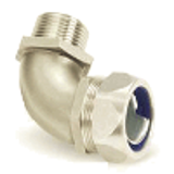 90 Angled Stainess Steel High-Temperature Liquidtight Conduit Connectors - 150°C Max.