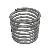 OF - Stainless steel round wire spring (maximum compression 45%)