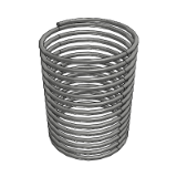 OV - Stainless steel round wire spring (maximum compression 70%)