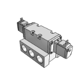 DS6540 - Rubber Seal 5 Port Solenoid Valve / 3 Position / Pressure Center Type