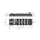 6814070 - Compact multiprotocol I/O module for Ethernet, 8 Digital PNP Inputs and 8 Digita