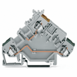 280-555 - 3-conductor actuator supply terminal block, with colored conductor entries, 2.5 mm², CAGE CLAMP®