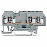 280-673/281-410 - Component terminal block, 3-conductor, with diode 1N4007, anode, left side, for DIN-rail 35 x 15 and 35 x 7.5, 2.5 mm², CAGE CLAMP®