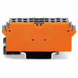 280-762 - Terminal block for pluggable modules, 4-pole, with 4-conductor terminal blocks, with marker carrier, with orange separator, for DIN-rail 35 x 15 and 35 x 7.5, 2.5 mm², CAGE CLAMP®