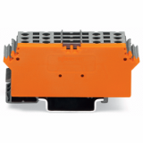 280-763 - Terminal block for pluggable modules, 4-pole, with 4-conductor terminal blocks, with marker carrier, with orange separator, for DIN-rail 35 x 15 and 35 x 7.5, 2.5 mm², CAGE CLAMP®