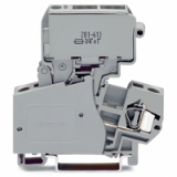 281-613 - 2-przewodowa złączka bezpiecznikowa, z uchylną podstawką bezpiecznika, do aparat. wkładki bezpiecz. 1/4 x 1 mm, bez sygnalizacji przepalenia wkładki, na szynę TS 35 x 15 i 35 x 7.5, 4 mm², CAGE CLAMP®