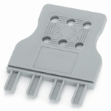 709-322 - Strain relief plate, 2-pole, for 8 mm wide terminal blocks