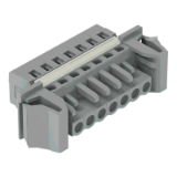 231-102/124-000 to 231-116/125-000 - 1-conductor female connector, CAGE CLAMP®, 2.5 mm², Pin spacing 5 mm, Snap-in flange