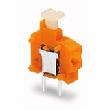 235-101 - morsetto modulare per 1 conduttore per circuiti stampati 2 reofori a saldare/polo a 1 polo passo 3,81 mm/0,15 in con pulsante
