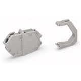 826-161 - Modular terminal block including end plate and snap-on locking cover pin spacing 7 mm / 0.276 in