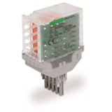 2042-3024 - Relay module, Nominal input voltage: 24 VDC, 4 make contacts, Limiting continuous current: 5 A, Railway, Green status indicator, Module width: 25 mm