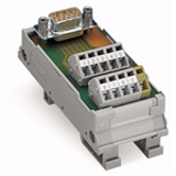 289-586 - Interface module, with solder pin, Male connector, 15-pole, Mating connector with solder connection, Vertical mounting, PCB terminal blocks, double-row, in mounting carrier, with shield connection