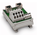 289-965 - Modulo interfaccia, 2xRJ-45, Morsetti per circuito stampato, doppia fila, nel supporto di montaggio