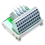 830-800/000-316 - Potential distribution module, 2 potentials, with 2 input clamping points each, Conductor cross-section up to 6 mm², with lever, with 12 output clamping points each, Conductor cross-section up to 2.5 mm²