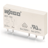 857-151 - Basic relay, Nominal input voltage: 12 VDC, 1 changeover contact, Limiting continuous current: 6 A, with gold contacts, Module width: 5 mm
