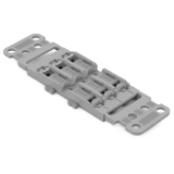 221-2503 - Mounting carrier with strain relief, 3-way, for inline splicing connector with lever, for screw mounting
