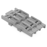 221-2533 - Mounting carrier, 3-way, for inline splicing connector with lever, with snap-in mounting foot