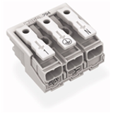 294-5053 - Lighting Connector without ground contact 3 pole 1 / PE / N with snap-in mounting feet