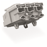 294-5123 - Lighting Connector with direct contact of the earth conductor 3 pole N' / PE / L' with snap-in mounting feet