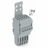2020-102/122-000 TO 2020-115/125-000 - 1-conductor female connector, Push-in CAGE CLAMP®, 1.5 mm², Pin spacing 3.5 mm, Strain relief plate