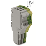 2020-103/000-036 TO 2020-115/000-036 - 1-conductor female plug with ground base module (green-yellow) for insertion into carrier terminal blocks codable