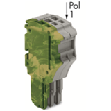2020-103/000-037 TO 2020-115/000-037 - 1-conductor female plug with ground end module (green-yellow) for insertion into carrier terminal blocks codable