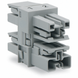770-1704 - 3-way distribution connector, 2-pole, Cod. B, 1 input, 3 outputs