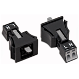 890-702 - Conector hembra Snap-In, 2 polos, Cod. A