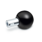 GN 319.2 A - Revolving Ball Knobs, Long Shoulder Type, with Steel Threaded Spindle Inch